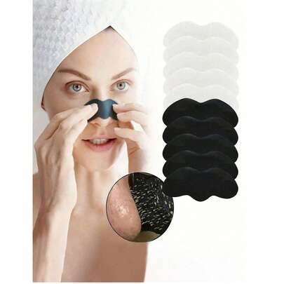 30pcs Bamboo Charcoal Cleansing Strips, Suitable For Blackhead Removal, Pore Cleansing, Deep Nose Blackhead Cleaning, Effective Oil Control, For Both Men And Women