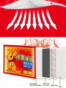 10/20/30pcs Self-Heating Warm Compress Patches, Moxa Steam Warm Body Patches, Winter Warm Stickers For Women - Multicolor - View 3