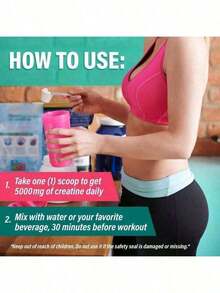 1 Bottle Creatine Monohydrate Powder For Women – 5000mg Creatine + 2000mg Collagen + 1g BCAA 2:1:1 – Supports Lean Muscle, Recovery, Energy & Endurance – Micronized, No Fillers, Made In USA - 1 Bottle - 查看 7