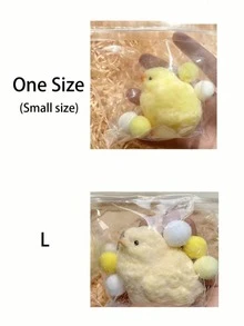 1件手工製作軟矽膠小雞壓力紓壓玩具：超柔軟發洩玩具，適合派對與居家裝飾（顏色可能略有差異，以實品為準） - 彩色 - 查看 5