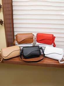 Solid Color PU Fashion New Underarm Bag Women's Shoulder Bag Everything Stylish Bag