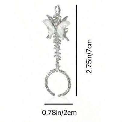 1个奢华时尚蝴蝶造型香烟盒，可调节开口，优雅吸烟配件，适合吸烟者