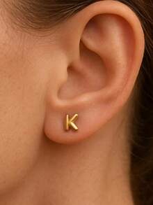 Customized Personalized Letter Balloon Earrings, Customized Bubble Jewelry, Women's Daily Wear Fade-Resistant Earrings, Personalized Letter Earrings, Handmade Jewelry Gift For Mom - Silver - View 11