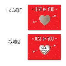 DIY Valentine's Day Scratch Cards And Stickers, Date Night Surprise Creative Heart Pattern Cards, Gifts For Boyfriend, Girlfriend And Spouse - Multicolor - View 4