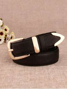 Women's Casual Business Retro Versatile Pin Buckle Belt - Black - View 6