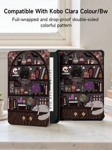 1 pieza Funda protectora para Kindle con diseño de gato estantería, apta para Kindle Paperwhite 11th Gen (2021) / Kindle Paperwhite 12th Gen (2024) / Kindle (11th Gen - 2024 Release) / Kindle Colorsoft Signature Edition, compatible con activación/suspensión automática, regalo de vuelta a clases - Cubierta de protección del conocimiento - Multicolor - Ver 8