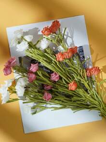 1 وردة اصطناعية رومانسية، نبات ورقي اصطناعي، باقة وردة اصطناعية - ديكور زهور منزلي وزينة طاولة. مناسبة للأعراس، باقات العروس، ديكور المنزل، حفلات الأعياد، هدايا رأس السنة، هدايا عيد الحب. مجموعات الألوان المتعددة تعزز جماله، حجم واحد مع ألوان عشوائية تسليمها.