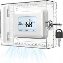 Gedreew Large Thermostat Lock Box Cover With Key, Clear Thermostat Cover With Lock Compatible With Honeywell Home Thermostat On Wall, AC Lock Box Cover With Key Fits Thermostats 5"H X 6" W Or Smaller - ColorA - 查看 1