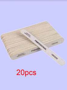 50/30/10 st tunna nagelfilar i trä med sandpapper, slipfiler i trä med 100/180 mesh, dubbelsidiga polerfilar i trä med 180/240 mesh, professionella polerfilar för manikyr, båtformade pedikyrfilar i trä med dubbelsidiga polerfilar, lämpliga för naturliga naglar, hemmasalonger, kristallnaglar etc. - Multifärgad - Visa 18