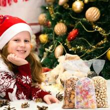 Snowflake Christmas Treat Bags 100PCS Winter Xmas Cellophane Bag Plastic Cello Xmas Clear Frozen Cookie Candy Snack Goodie Gift Bag With Twist Ties For Christmas Winter Holiday Party Favors Supplies - 雪花100個 - 查看 7