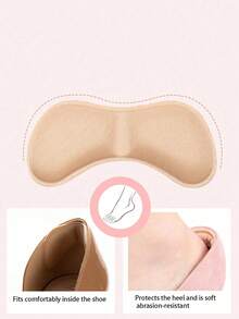 10pcs Soft & Comfortable Anti-Friction Heel Grips, Anti-Slip Heel Pads - Beige - View 3