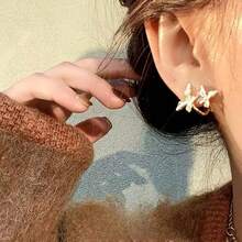 1 Pair Of French Gentle Women's Butterfly Earrings, Earrings, Suitable For Daily Party Wear Earrings And Jewelry - Multicolor - View 3