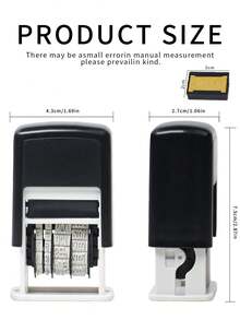 Numeric/English Time Stamp, Manual Year Month Date Date Seal, File Stamping, Expiration Date Stamp, Date Stamp, Red Black Blue Handheld Date Stamp - English Date - View 3