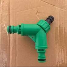 Y型分水器，双出口，快接式花园灌溉分水阀，螺纹塑料材质 - 綠色 - 查看 5