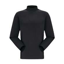 CAMEL CROWN Men's Thermal Underwear, Fleece Jacket, Men's Winter Base Layer, Long-Sleeved Inner Layer, New Style, Semi-High Collar, Autumn. - Phantom Black - View 1