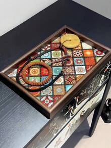 1 szt. Wielofunkcyjne składane biurko bambusowe pod laptopa, niski stolik nocny, przenośna taca śniadaniowa, składany stojak na laptopa do łóżka, sofy, na kemping, piknik, prezent na Dzień Matki/Ojca