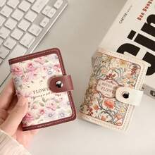 Minimalist Vintage Leather Card Holder: Sleek Slim Design, RFID Blocking, Multi-Slot & Durable, Travel Essential For European & American Women - 隨機 - 查看 4