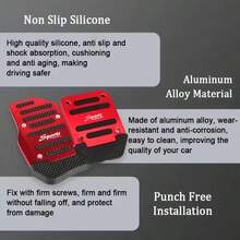 3pcs/Set Universal Car Brake & Accelerator Pedal Covers (Manual Transmission), 2pcs/Set (Automatic Transmission)