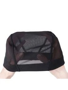 1pc Free Size Stretchy Mesh Dome Wig Cap, Breathable Woven Wig Cap Easy To Sew Hair In