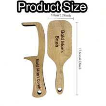 1pc Funny Gift For Bald Men - Comb, Novelty Adult Party Gift, Father's Day Gift, Weird Gift, Useful Item, Cute Aesthetic, Cool Gadget - Beige - View 5