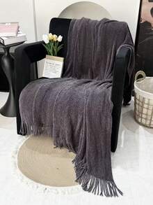 Finely Embroidered Chenille Dark Gray