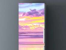 Oedim Vinyl-Kühlschrankspiegel "Sonnenaufgang am Strand", verschiedene Größen zur Auswahl - 1PC - Übersicht 2