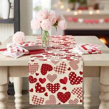 1 件情人节心形桌旗，适用于小型情人节家居装饰、壁炉装饰，尺寸：13x35/13x47/13x72/13x90/13x108 英寸 - 彩色 - 查看 7