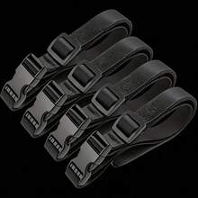 4pcs Nylon Strap, Adjustable Non-Elastic Rope, Multi-Purpose Tie Down Strap With Safety Buckle, For Travel And Cargo Securing - 4pcs - View 5