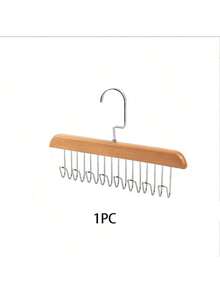 Cabide multifuncional removível para coletes e sutiãs (1/2 peças), resistente, com estrutura de madeira antiderrapante e 8 ganchos de metal. Organizador de armário ideal para camisolas, roupas de banho, sutiãs, lenços, gravatas e cintos. Varal sem costuras e ganchos para roupas de animais de estimação.