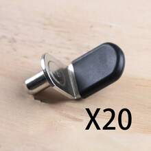 20pcs Metal Shelf Brackets Set - Metal Shelf Brackets, Perforated Shelf Pins, Home Improvement Hardware, Shelf Clips And Wood Shelf Pins