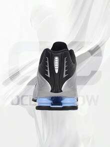 Nike Shox R4 Metallic Silver Black Psychic Blue– Men's Lifestyle Sneakers – Shoes For Man -Vintage-Spring & Summer-Inspired Running Shoes, Shock-Absorbing Comfort, Gym To Streetwear Casual Wear-Mother's Day Gifts-Father's Day Gift–HQ1988 004 - Metallic Silver/Black/Psychic Blue/Metallic Silve - 查看 4
