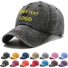 Gorra de BéIsbol Personalizada con Bordado Texto Logotipo y Impresión Foto Imagen, Gorra Ajustable Personalizada, Navidad Regalo para Madre, Padre, Hombre, Mujer, Amigo(Gorra de béisbol lavada) - Multicolor - Ver 2
