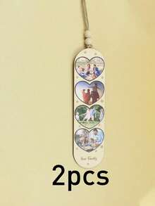 LICVIC Custom Christmas Decorations, Personalized Christmas Tree Decorations, Customized 1-4 Photos Ornaments, Customizable Text Christmas Decor, Boys, Girls - Style a - View 10