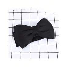 1Pc Bow Girdle For Women Butterfly Elastic Waistband Ladies Coat Dress Decorative Strap Fashion Wide Belt Female Slim Corset Halloween Summer, School Fall, Autumn, Halloween - 黑色 - 查看 9