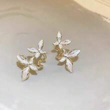 1 Pair Of French Gentle Women's Butterfly Earrings, Earrings, Suitable For Daily Party Wear Earrings And Jewelry - Multicolor - View 8