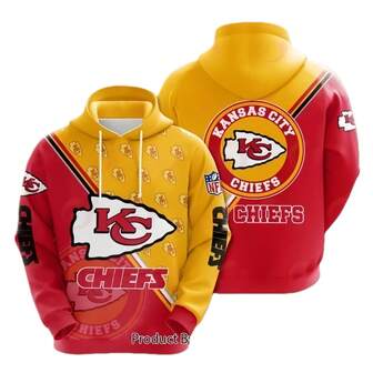 Men's 3D KC Team Hoodie, The Perfect Gift For Fans And Sports Enthusiasts On Game Day.Y.