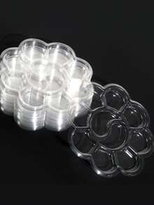 50pcs Plastic Paint Mixing Palette Set, Transparent/White Portable Thin Palette, Suitable For Watercolor, Gouache Art Painting - Multicolor - View 8