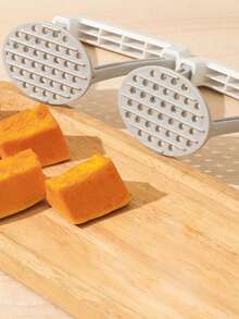 1pc Manual Potato Masher, Potato Ricer, Plastic Hand-Operated Masher Tool, Kitchen Vegetable Fruit Crusher Tool, G-Type Masher, Essential Kitchen Tool