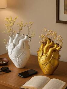 解剖学心脏造型花盆 - 充满艺术气息的血管造型花盆，适合现代家居装饰，是周年纪念日、毕业典礼、生日或情人节的浪漫礼物之选。 - 彩色 - 查看 6