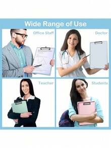 1/4pcs Ombre Color Clipboard - Thick A4/A5 Size Clipboard - File Folder, Paper, School And Office Stationery, Student Drawing Board, Suitable For Nurse/Teacher/Student, Office And Classroom Use - Pink - View 4