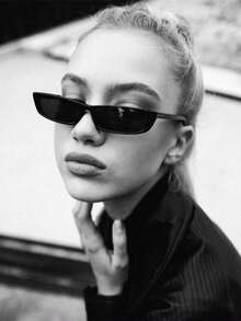 1pc Street Style Small Square Frame Fashion Retro Unique Design Fashion Glasses Preppy Style For Back To School Cat Eye Shape