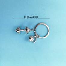 Modern Minimalist Fitness Keychain, Creative Zinc Alloy Dumbbell & Kettlebell Combination Pendant, Suitable For Fitness Lovers To Wear Daily, Exquisite Small For Bodybuilding Enthusiasts On Holidays And Birthdays Car Accessories Bag Charm Backpack For School Cute Goth Y2k Christmas Gift Ideas Bag Accessories Lanyards With Id Holder Car Accessories Bag Charms