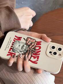 1pc Minimalist Graphic Slogan Design Beige Protective Phone Case Compatible With IPhone 16 ProMax/16/16 Pro/16 Plus/11/15/15 Pro/15 ProMax/12/13/14 ProMax/XS/XR/11 Pro/11 ProMax/12 Pro/12 ProMax/13 Pro/13 ProMax/7 Plus/14 Pro/14 ProMax/14 Plus/7 Plus/8 Plus/8/SE2/12 Mini/13 Mini, Soft Shell, Anti-Yellowing