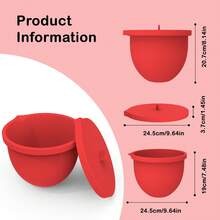 1pc Silicone Liner Pad, Inner Bowl Replacement For Mixer With Lid, Easy To Clean Mixing Bowl, Kneading Bowl, Fermentation Bowl! Mixer Accessories! Kitchen & Baking Supplies - Multicolor - View 3