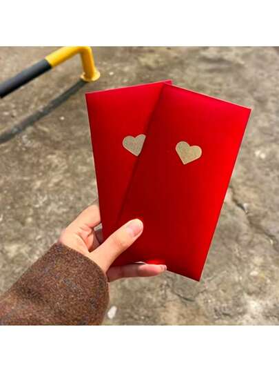 12个装，高品质新年红包，精美爱情图案，三种颜色可选 - 适用于情人节/结婚纪念日/新年/圣诞节/生日，节日红包，节日礼物，时尚包装，装饰信封