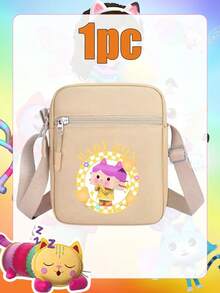 Gabby's Dollhouse Gabby Dollhouse Theme Cartoon Canvas Crossbody Bag For Women 2025 New Style Summer Outing Lightweight Small Bag, Fashionable Vertical Versatile Multi-Layer Mobile Phone Case - Multicolor - View 17