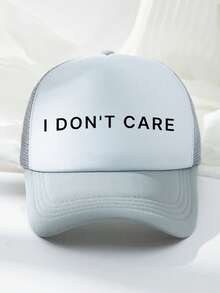 1pc Unisex Outdoor Casual Fashion Breathable Adjustable Size Sun-Shading Trending Slogan Printed Sponge Mesh Baseball Cap, Trucker Hat, Dad Hat, Suitable For Daily Matching, Versatile - A - View 19
