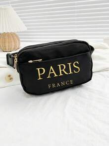 纯色胸包，饰有纯色“Paris”字母，配有可调节肩带，可作运动腰包、户外休闲斜挎包使用，品质优良，实用耐用，防污渍。适合日常使用、露营、徒步、跑步和旅行，是圣诞节、斋月、新年、生日和情人节的理想礼物。 - 彩色 - 查看 5