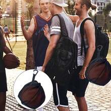 1/2pcs Portable Basketball Net Bag - Travel & Training Organizer With Drawstring Closure, Multiple Compartments For Sports Gear, Basketball Bag, Sports Equipment Storage, Functional Design, Sturdy Construction