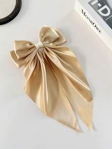 6pcs Women's Elegant Solid Khaki Fabric Bowknot Elastic Hair Clips, Suitable For Ponytail, Skirts, Vacation, Daily Outfits, Bohemian Accessories, Hair Accessories, Claw Clips, Hair Slide, Hair Barrettes